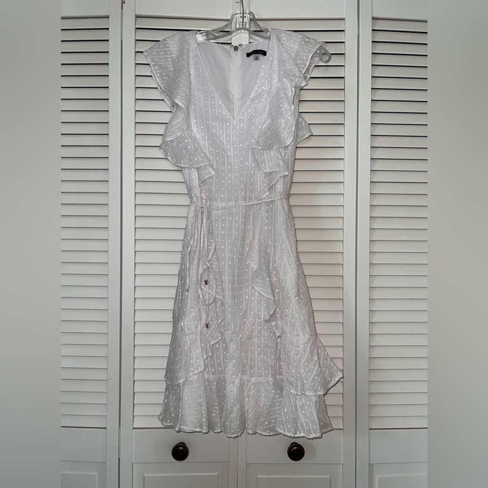Tommy Hilfiger White Ruffle Mini Dress